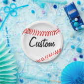 カスタムチーム名/文字野球パーティー紙プレート ペーパープレート (パーティー)