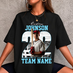 カスタムチーム名 番号 写真 野球選手 Tシャツ