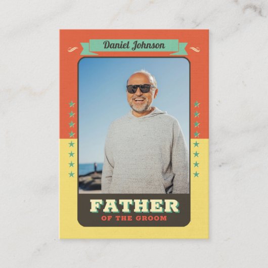 カスタムチーム新郎カードGroomsmenトレーディングカード コーリングカード (正面)