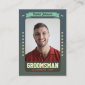 カスタムチーム新郎カードGroomsmenトレーディングカード コーリングカード (正面)