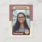 カスタムチーム花嫁トレーディングカード、花嫁の贈り物 コーリングカード (正面)