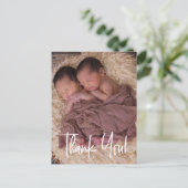 カスタムツインベイビーシャワー 案内ポストカード (スタンド正面)