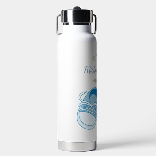 カスタムツインボーイズベビー靴名 ウォーターボトル (正面)