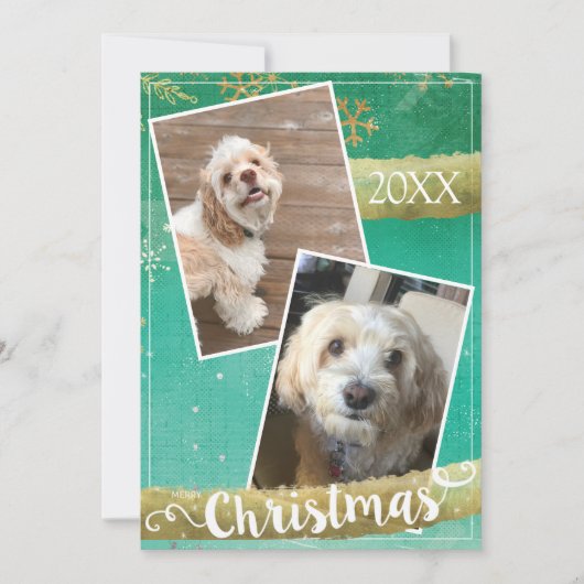 カスタムツーショットクリスマス シーズンカード (正面)