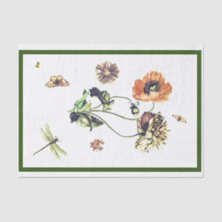 カスタムティッシュペーパーケシと昆虫 薄葉紙