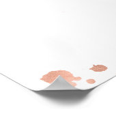 カスタムティール（緑がかった色）ゲ結婚ード及びバラ金ゴールド空白のの徴候 ポスター (角)