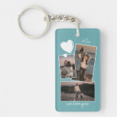 カスタムティール(緑がかった色)シンプルアクアターコイズブルー キーホルダー (正面)