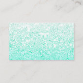カスタムティール(緑がかった色)テクスチャー名刺 名刺 (裏面)