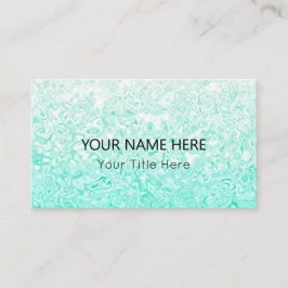 カスタムティール（緑がかった色）テクスチャー名刺 名刺
