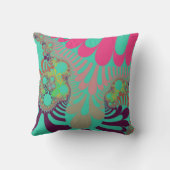 カスタムティール(緑がかった色)パステルモダン装飾用クッション クッション (裏面)