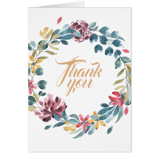 カスタムティール(緑がかった色)&ブルゴーニュフローラリースありがとう (正面)