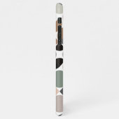 カスタムティール(緑がかった色)ベージュタングレーレトロブラックグリーン iPhoneケース (左側)