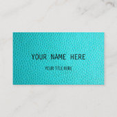 カスタムティール（緑がかった色）レザーデザイン | 名刺 (正面)