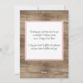 カスタムティール（緑がかった色）レッドフォークブルーバード&フローラアートリース シーズンカード (裏面)