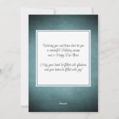 カスタムティール（緑がかった色）レッドフォークブルーバード&フローラアートリース シーズンカード (裏面)