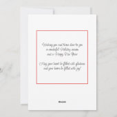 カスタムティール(緑がかった色)レッドフォークブルーバード&フローラアートリース シーズンカード (裏面)