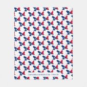 カスタムテキサス州国旗 フリースブランケット (正面)