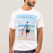 カスタムテキストでお気に入りの写真Tシャツ Tシャツ (正面)