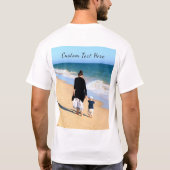 カスタムテキストでお気に入りの写真Tシャツ Tシャツ (裏面)