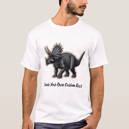 カスタムテキストでセントロサウルス恐竜グッズを作ろう Tシャツ (正面)