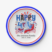 カスタムテキストでハッピー4th of July Celebration