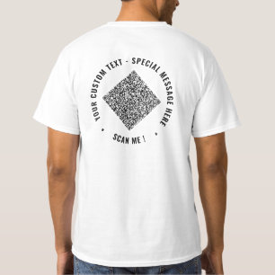 カスタムテキストで作るオリジナルQRコードTシャツ Tシャツ