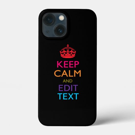 カスタムテキストで作る多色KEEP CALMデザイン Case-Mate iPhoneケース (裏面)