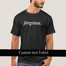 カスタムテキストで罪の赦しを表現したモダンなクリスチャンTシャツ Tシャツ