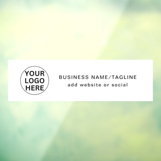 カスタムテキストとビジネスロゴのプロモーションホワイト ウィンドウサイン (シート3)