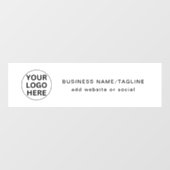 カスタムテキストとビジネスロゴのプロモーションホワイト ウィンドウサイン (シート)