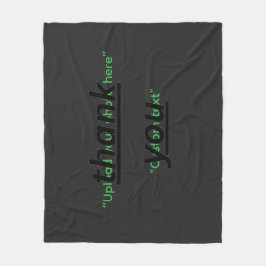 カスタムテキストと写真のアップロードでオリジナルTシャツを作成 フリースブランケット