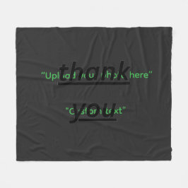 カスタムテキストと写真のアップロードでオリジナルTシャツを作成 フリースブランケット