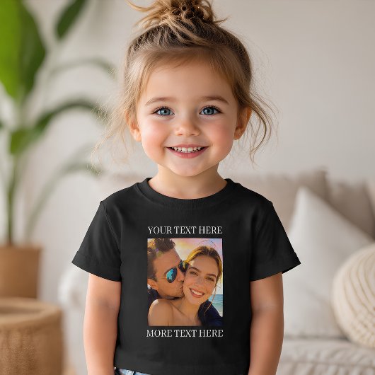 カスタムテキストと写真 トドラーTシャツ