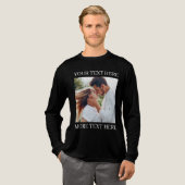 カスタムテキストと写真 トライブレンドTシャツ (正面全体)