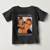 カスタムテキストと写真 ベビーTシャツ (正面)