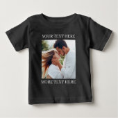 カスタムテキストと写真 ベビーTシャツ (正面)