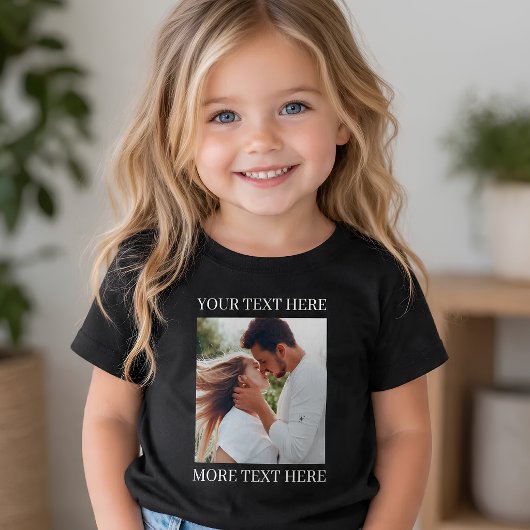カスタムテキストと写真 ベビーTシャツ
