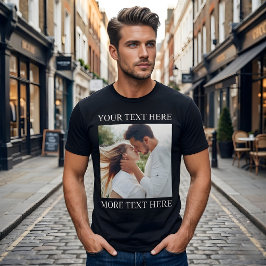カスタムテキストと写真 Tシャツ