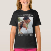 カスタムテキストと写真 Tシャツ (正面)