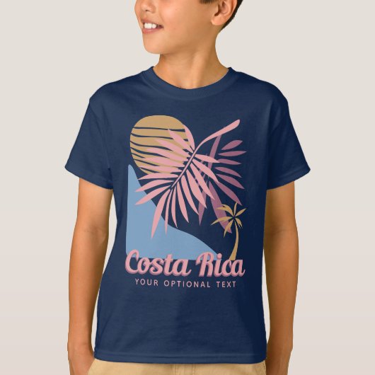 カスタムテキストと名前 コスタリカ Tシャツ (正面)