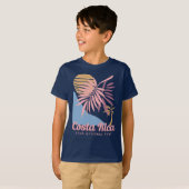 カスタムテキストと名前 コスタリカ Tシャツ (正面フル)