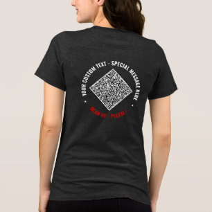 カスタムテキストとQRコードをデザイン トライブレンドＴシャツ
