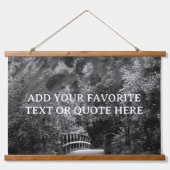 カスタムテキストのやる気を起こさせる引用文 吊り下げ型タペストリー (正面)