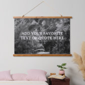 カスタムテキストのやる気を起こさせる引用文 吊り下げ型タペストリー (寝室)