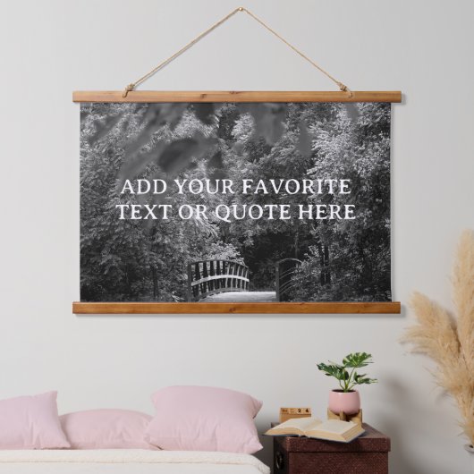 カスタムテキストのやる気を起こさせる引用文 吊り下げ型タペストリー (寝室)
