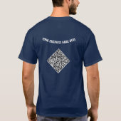 カスタムテキストのビジネスQRコードTシャツ Tシャツ (裏面)