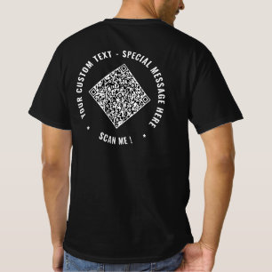 カスタムテキストの面白いQRコードTシャツをデザインしよう Tシャツ