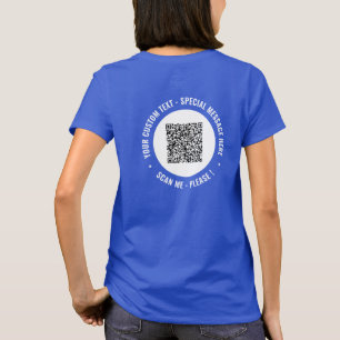 カスタムテキストの面白いQRコードTシャツ例 Tシャツ