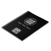 カスタムテキストをここに追加するテンプレートブラックノートブック ノートブック (左側)