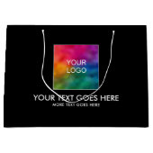 カスタムテキストをアップロード あなたの会社のロゴをここにアップロードしてください ラージペーパーバッグ (正面)